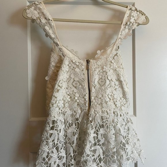 ARTELIER NICOLE MILLER Lace Peplum Top - Picture 4 of 8